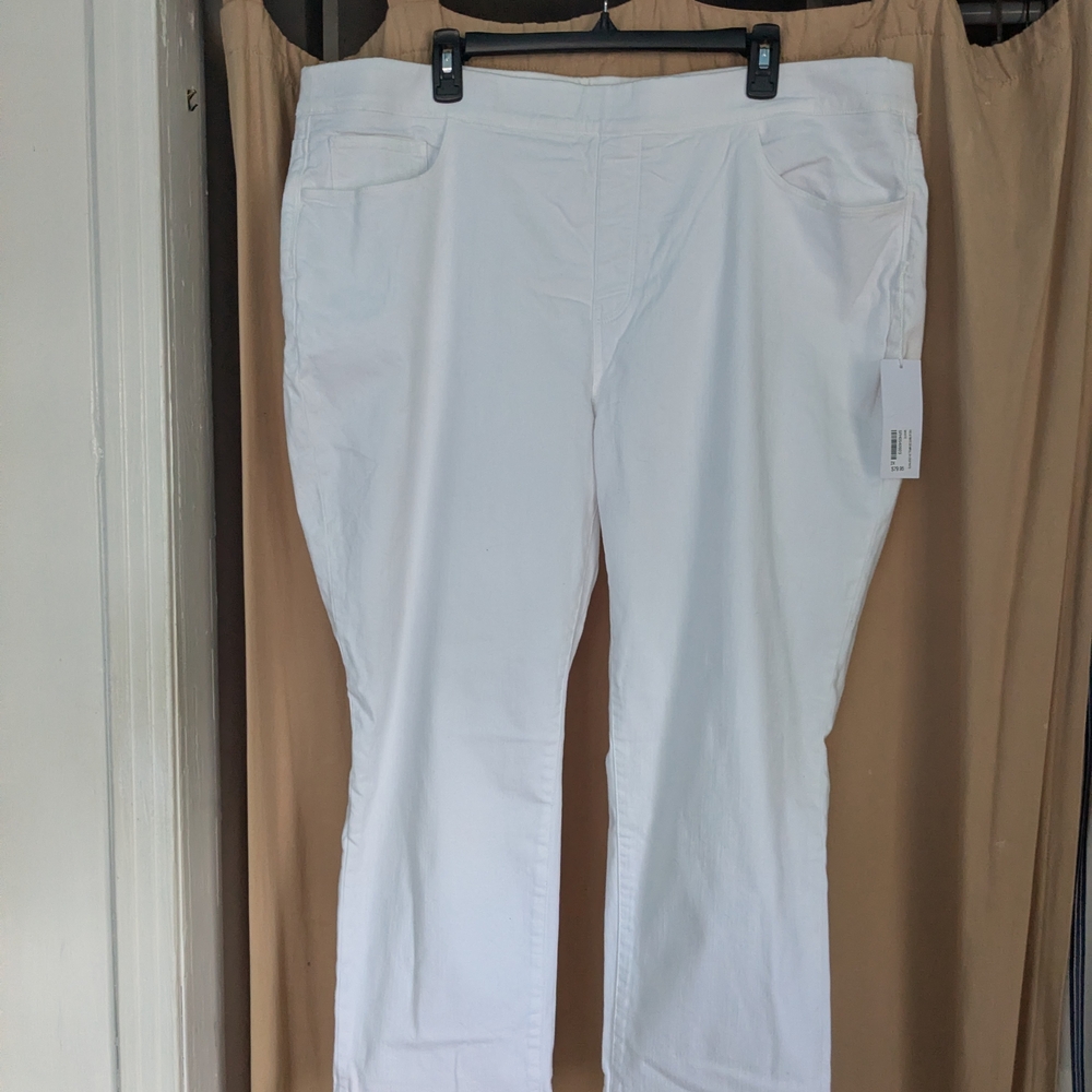 Soft Surroundings Crisp White Trousers
